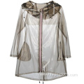 Half translucent pvc adult rainwear